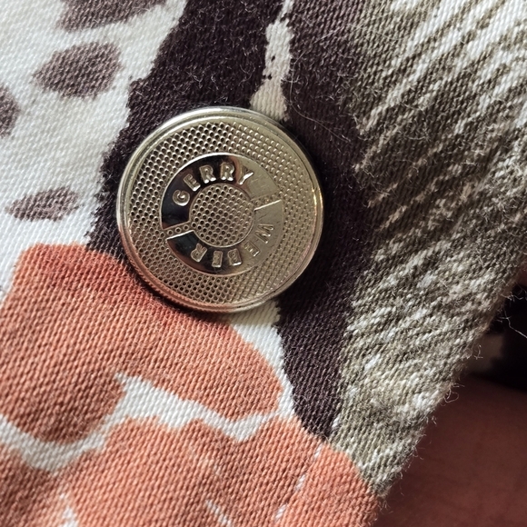 Gerry Weber Animal Print Button Down Shirt Blazer Blouse Size 10 - Picture 3 of 8